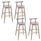 Contemporary Ash Wood Backrest Counter High Stool with 4 Legs Light Walnut 4 Piece Set Clearhalo 'Bar Furniture' 'Bar Stools' 'bar_stools' 'furn' 'furn_bar_stools' 'Furniture' 'Kitchen & Dining Furniture' 7734505