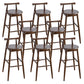 Contemporary Ash Wood Backrest Counter High Stool with 4 Legs Walnut 8 Piece Set Clearhalo 'Bar Furniture' 'Bar Stools' 'bar_stools' 'furn' 'furn_bar_stools' 'Furniture' 'Kitchen & Dining Furniture' 7734512