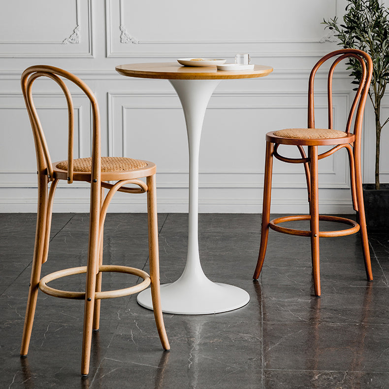 Moderner Holz im Rückenlehne Schalter hoher Stuhl mit 4 Beinen