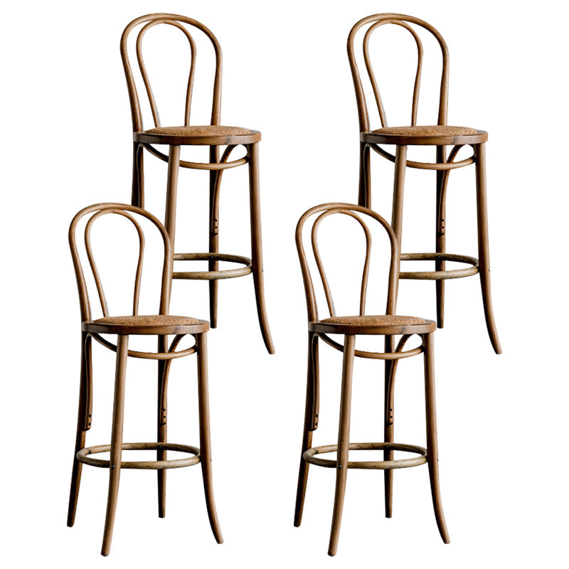 Moderner Holz im Rückenlehne Schalter hoher Stuhl mit 4 Beinen