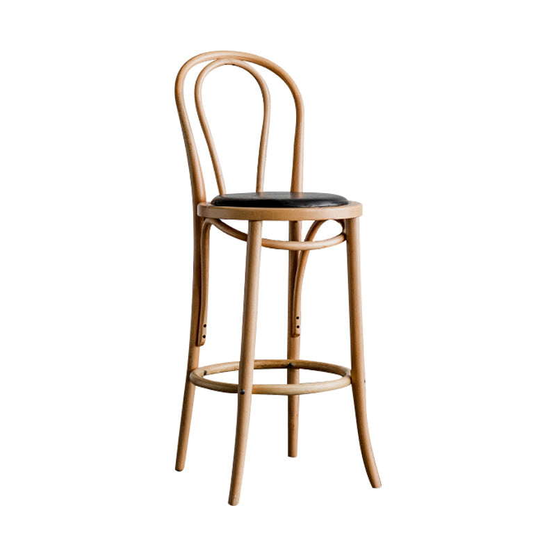 Moderner Holz im Rückenlehne Schalter hoher Stuhl mit 4 Beinen