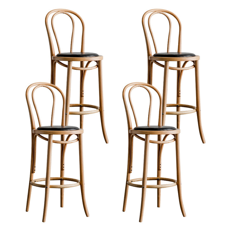 Moderner Holz im Rückenlehne Schalter hoher Stuhl mit 4 Beinen