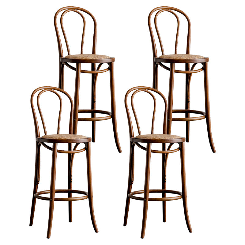 Moderner Holz im Rückenlehne Schalter hoher Stuhl mit 4 Beinen