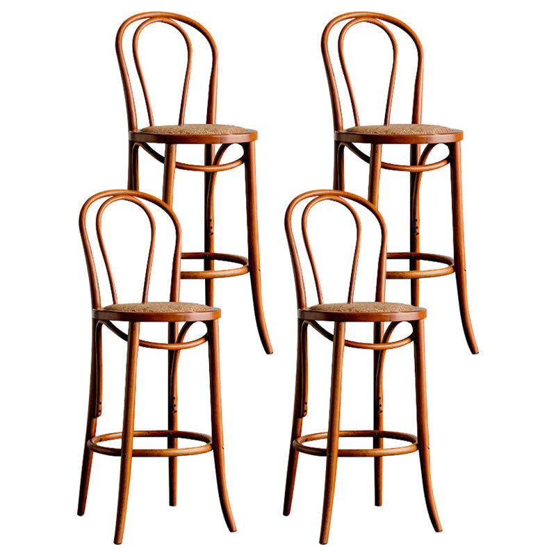 Moderner Holz im Rückenlehne Schalter hoher Stuhl mit 4 Beinen