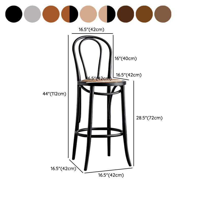 Moderner Holz im Rückenlehne Schalter hoher Stuhl mit 4 Beinen