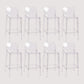 Contemporary Plastic Transparent Backrest Counter High Stool with 4 Legs
