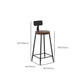 1/4 Pieces Industrial Rectangle Solid Wood Pub Table with High Stools