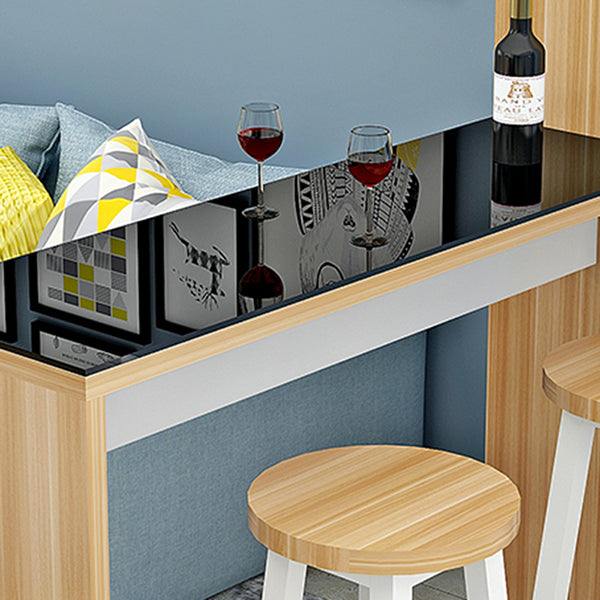 Contemporary Glass Top Rectangle Bar Table for Kitchen Dining Room Clearhalo 'Bar Furniture' 'Bar Tables' 'bar_tables' 'furn' 'furn_bar_tables' 'Furniture' 'Kitchen & Dining Furniture' 7734805