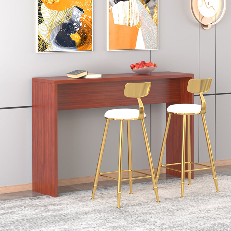 Contemporary Rectangle Double Pedestal Bar Table for Kitchen Dining Room Clearhalo 'Bar Furniture' 'Bar Tables' 'bar_tables' 'furn' 'furn_bar_tables' 'Furniture' 'Kitchen & Dining Furniture' 7734825