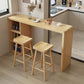 Contemporary Natural Finish Wooden Bistro Table for Small Places