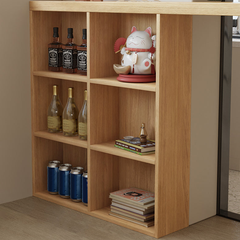 Contemporary Natural Finish Wooden Bistro Table for Small Places