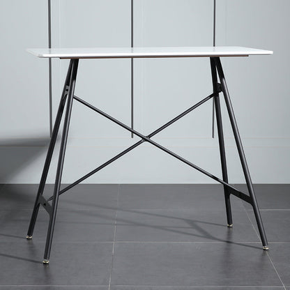 Modern Living Room Rectangle Wooden Trestle Bar Dining Table