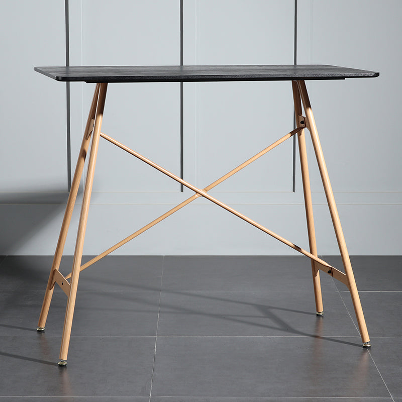Modern Living Room Rectangle Wooden Trestle Bar Dining Table