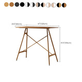 Rectangle du salon moderne Table à manger à trémets en bois en bois