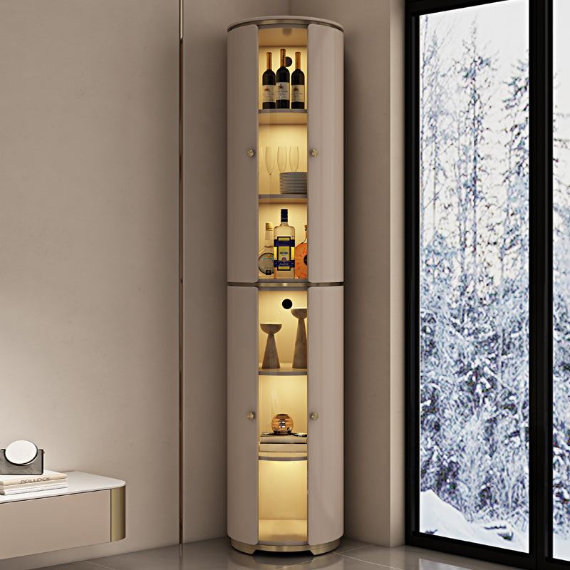 Porta del vino autoportante per finitura lucidata con scaffali