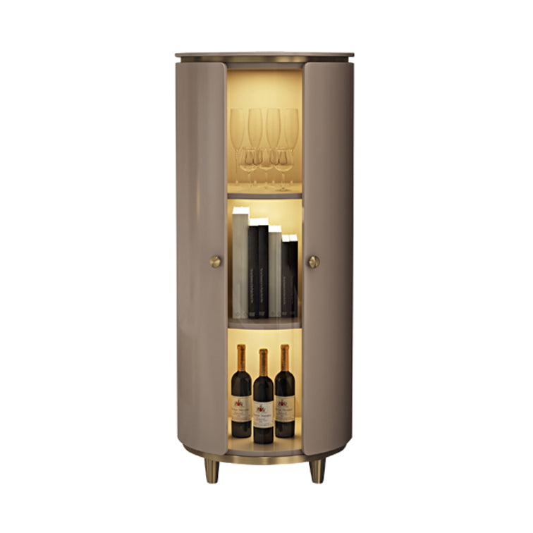 Acabado pulido en casa Soporte de vino independiente con estantes de almacenamiento