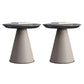 Glam Side Table with Round Stone Top Accent Side Table with Metal Base Black 2 Clearhalo 'Coffee & Accent Tables' 'End & Side Tables' 'end_side_tables' 'furn' 'furn_end_side_tables' 'Furniture' 'Living Room Furniture' 7735048