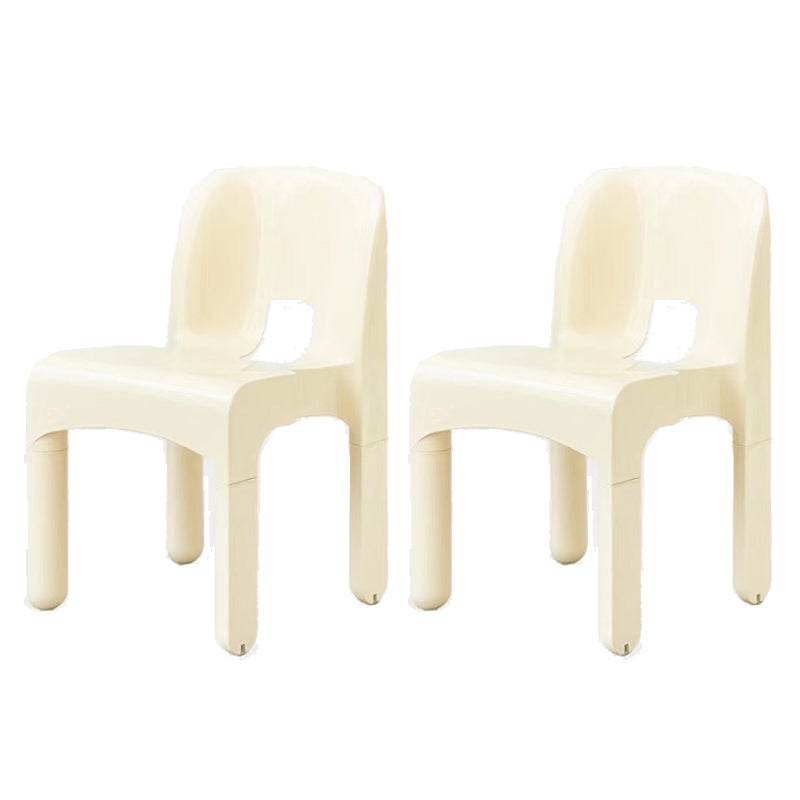 Plastic eetkamerstoelen Noordse stijl Open achterste eetkamerstoel voor eetkamer