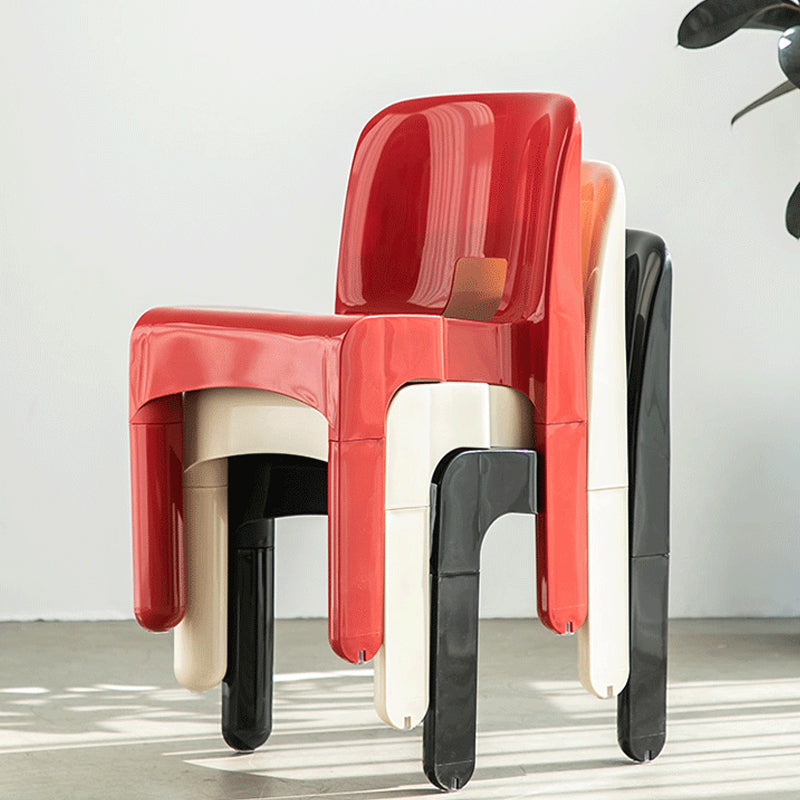 Plastic eetkamerstoelen Noordse stijl Open achterste eetkamerstoel voor eetkamer