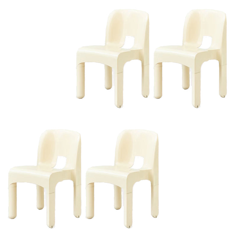 Plastic eetkamerstoelen Noordse stijl Open achterste eetkamerstoel voor eetkamer