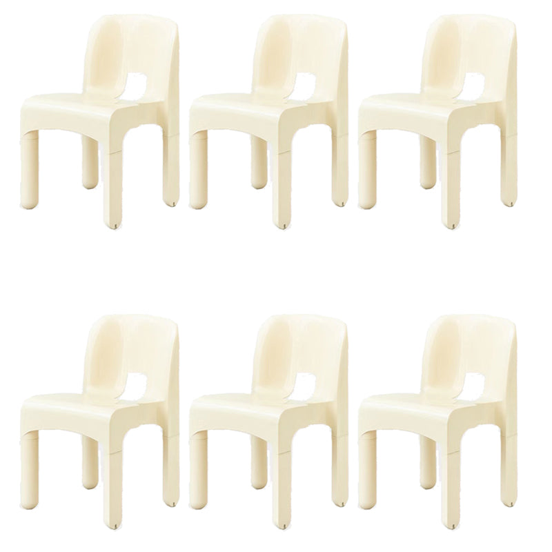 Plastic eetkamerstoelen Noordse stijl Open achterste eetkamerstoel voor eetkamer