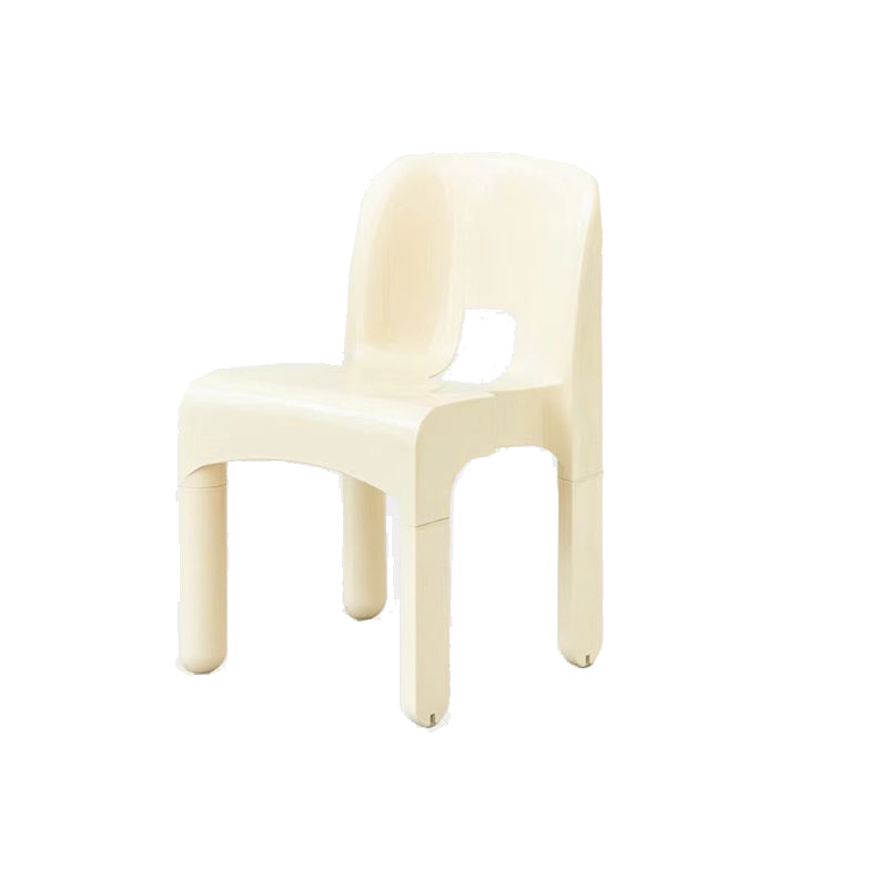 Plastic eetkamerstoelen Noordse stijl Open achterste eetkamerstoel voor eetkamer