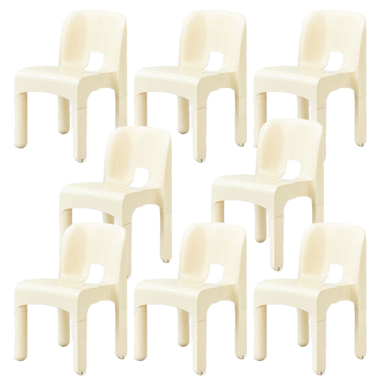 Plastic eetkamerstoelen Noordse stijl Open achterste eetkamerstoel voor eetkamer