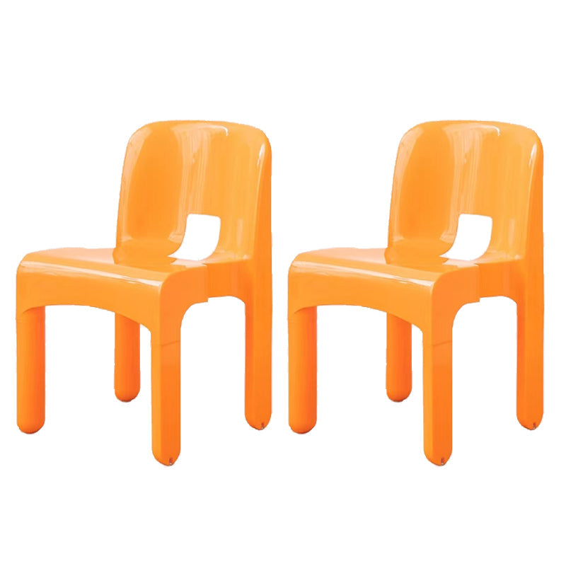 Plastic eetkamerstoelen Noordse stijl Open achterste eetkamerstoel voor eetkamer