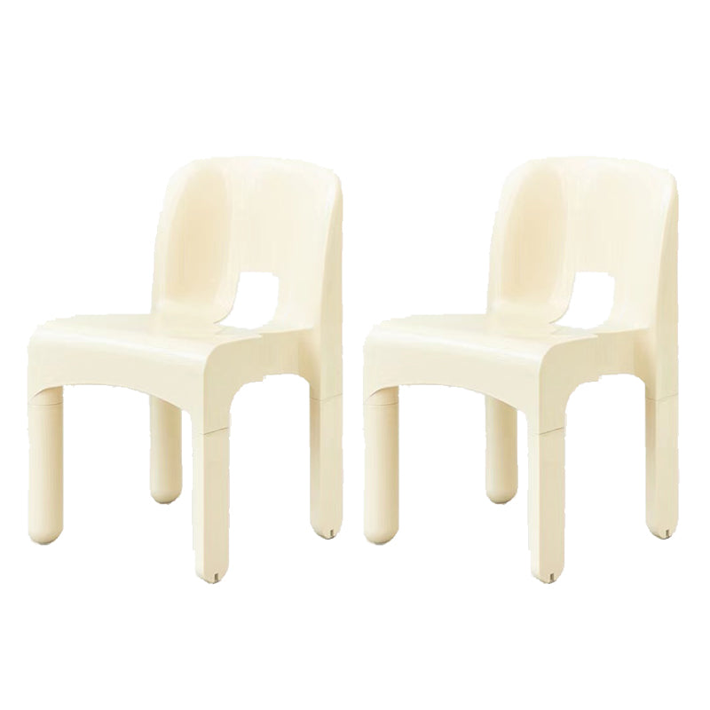 Plastic eetkamerstoelen Noordse stijl Open achterste eetkamerstoel voor eetkamer