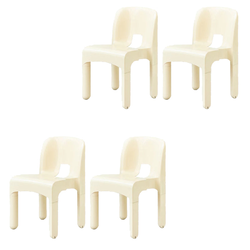 Plastic eetkamerstoelen Noordse stijl Open achterste eetkamerstoel voor eetkamer