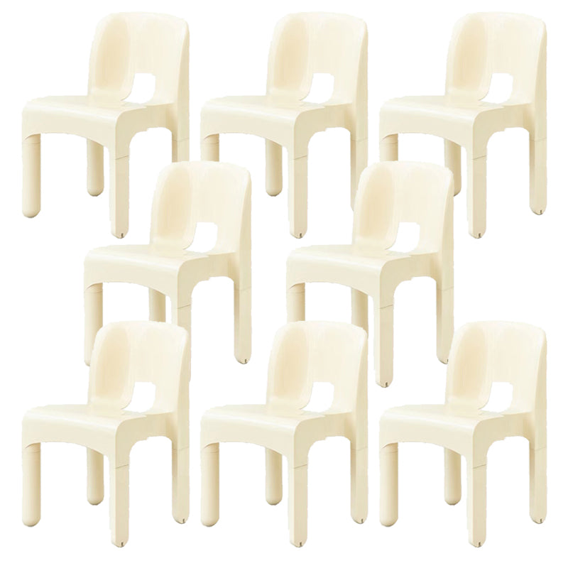 Plastic eetkamerstoelen Noordse stijl Open achterste eetkamerstoel voor eetkamer