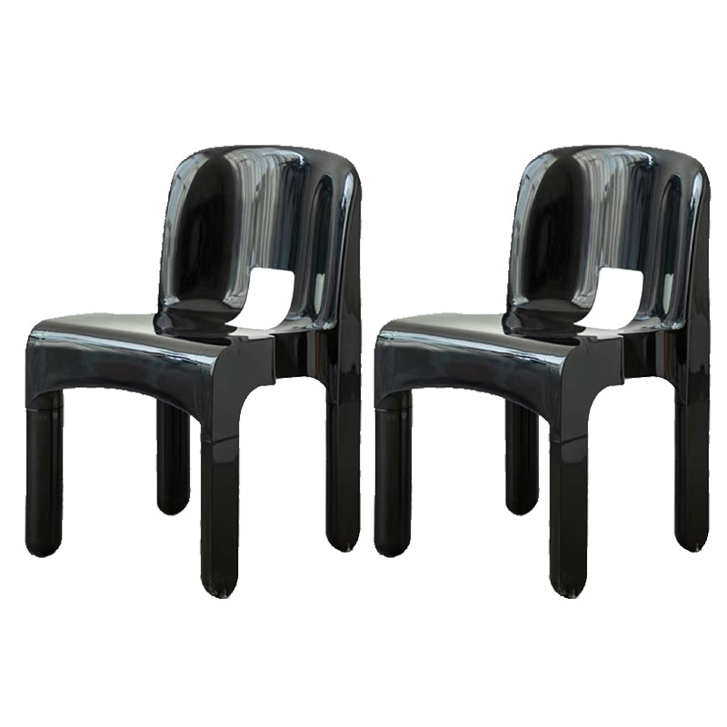 Plastic eetkamerstoelen Noordse stijl Open achterste eetkamerstoel voor eetkamer