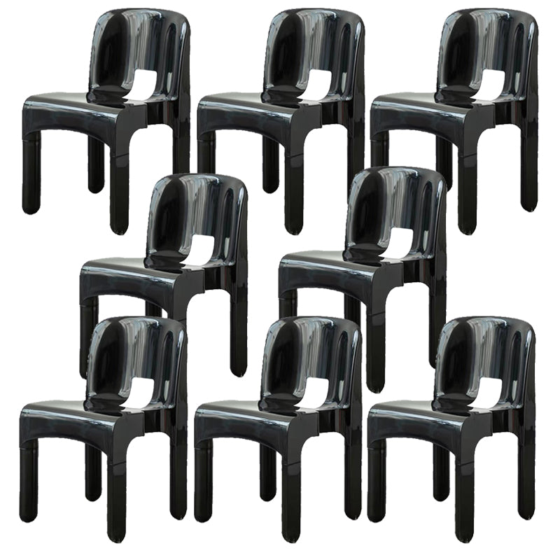 Plastic eetkamerstoelen Noordse stijl Open achterste eetkamerstoel voor eetkamer