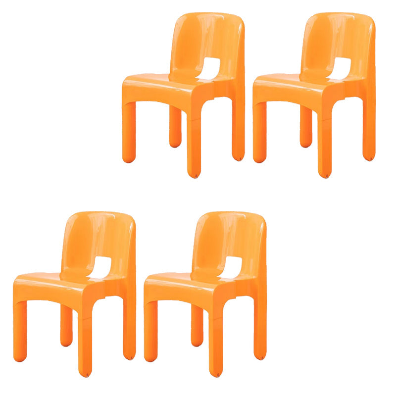 Plastic eetkamerstoelen Noordse stijl Open achterste eetkamerstoel voor eetkamer