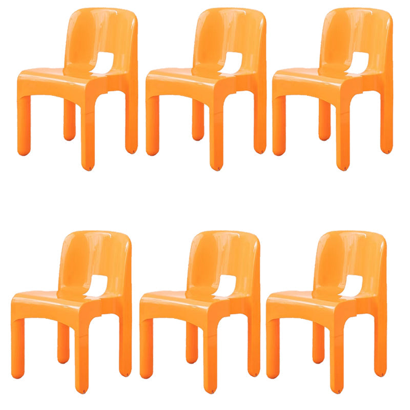 Plastic eetkamerstoelen Noordse stijl Open achterste eetkamerstoel voor eetkamer