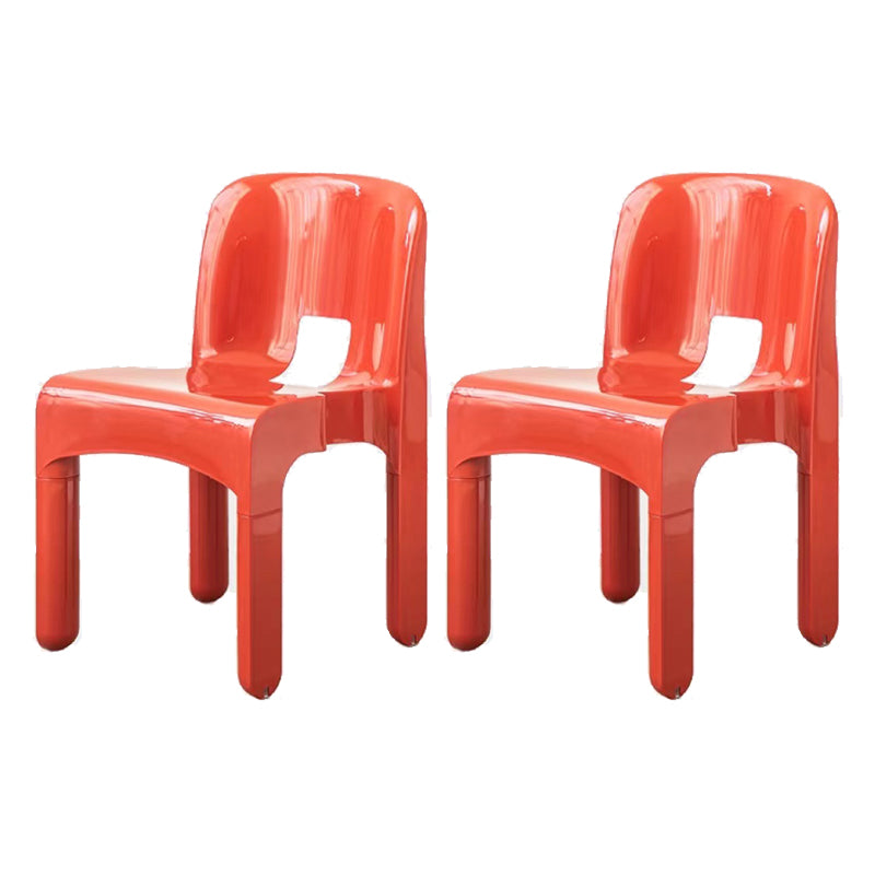 Plastic eetkamerstoelen Noordse stijl Open achterste eetkamerstoel voor eetkamer