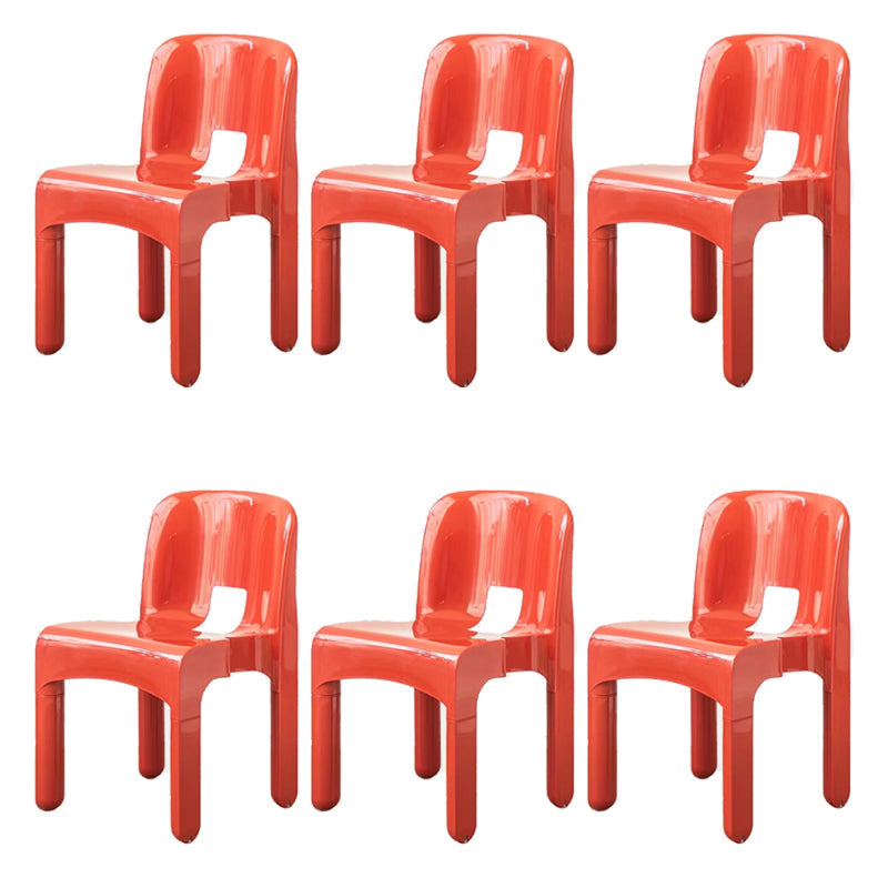 Plastic eetkamerstoelen Noordse stijl Open achterste eetkamerstoel voor eetkamer