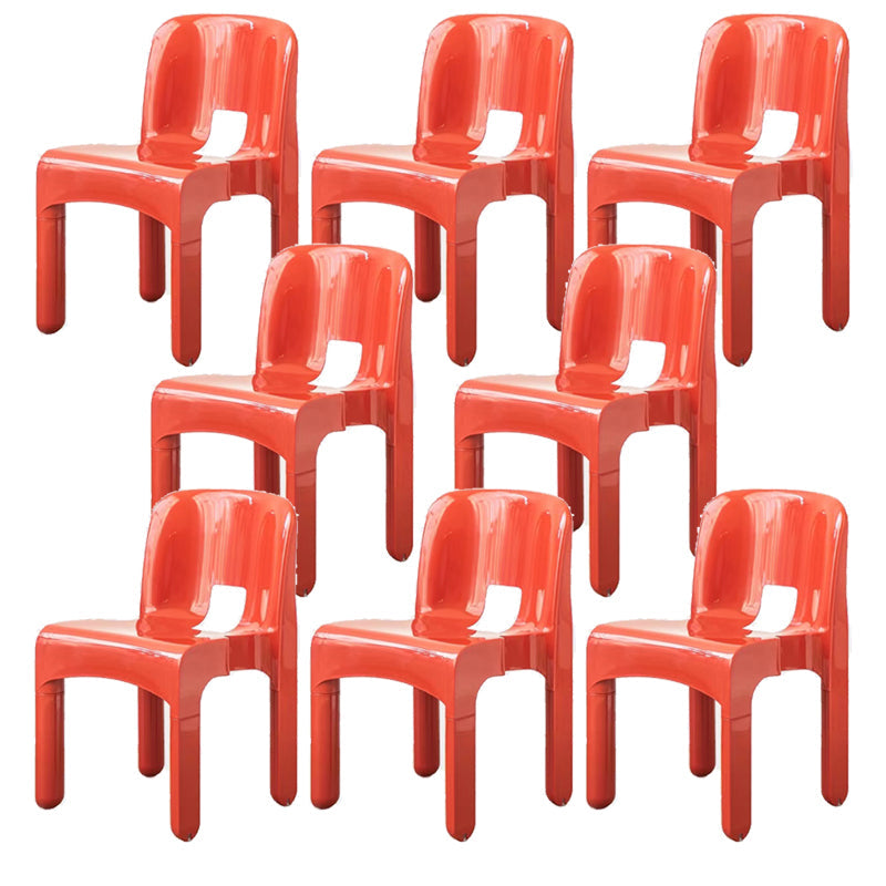 Plastic eetkamerstoelen Noordse stijl Open achterste eetkamerstoel voor eetkamer