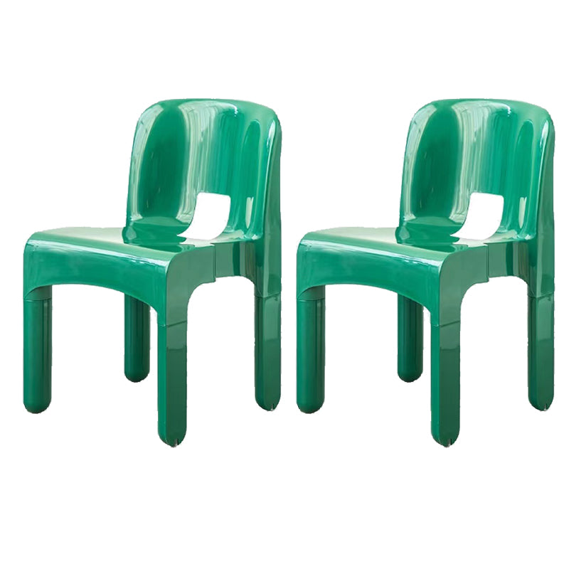 Plastic eetkamerstoelen Noordse stijl Open achterste eetkamerstoel voor eetkamer