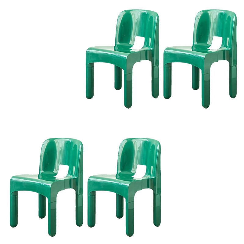 Plastic eetkamerstoelen Noordse stijl Open achterste eetkamerstoel voor eetkamer