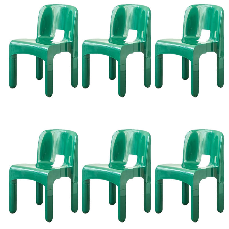 Plastic eetkamerstoelen Noordse stijl Open achterste eetkamerstoel voor eetkamer