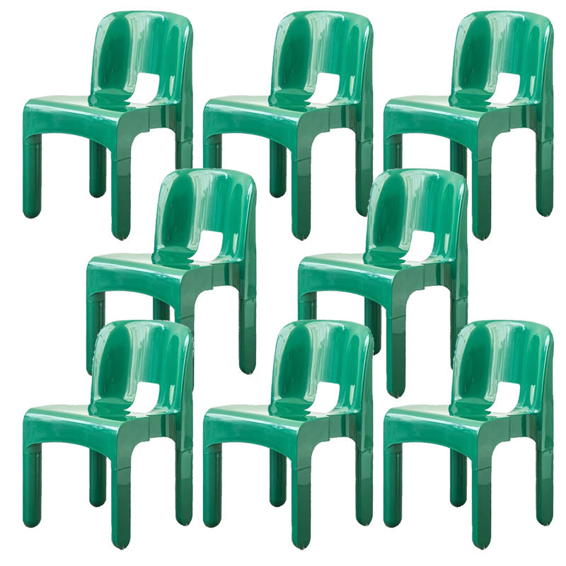 Plastic eetkamerstoelen Noordse stijl Open achterste eetkamerstoel voor eetkamer