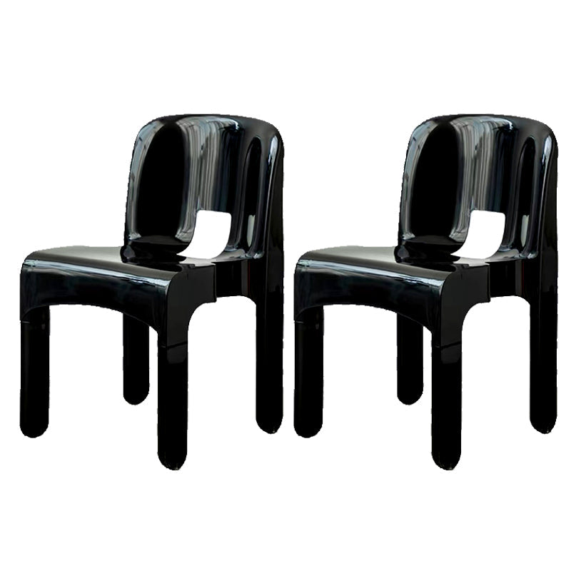Plastic eetkamerstoelen Noordse stijl Open achterste eetkamerstoel voor eetkamer