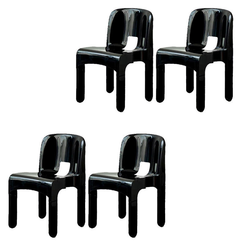 Plastic eetkamerstoelen Noordse stijl Open achterste eetkamerstoel voor eetkamer