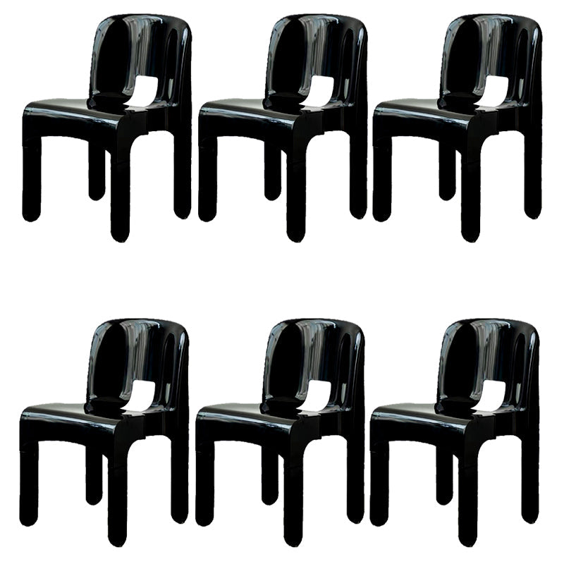 Plastic eetkamerstoelen Noordse stijl Open achterste eetkamerstoel voor eetkamer