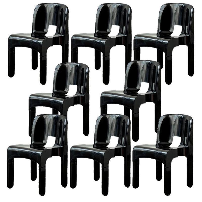 Plastic eetkamerstoelen Noordse stijl Open achterste eetkamerstoel voor eetkamer