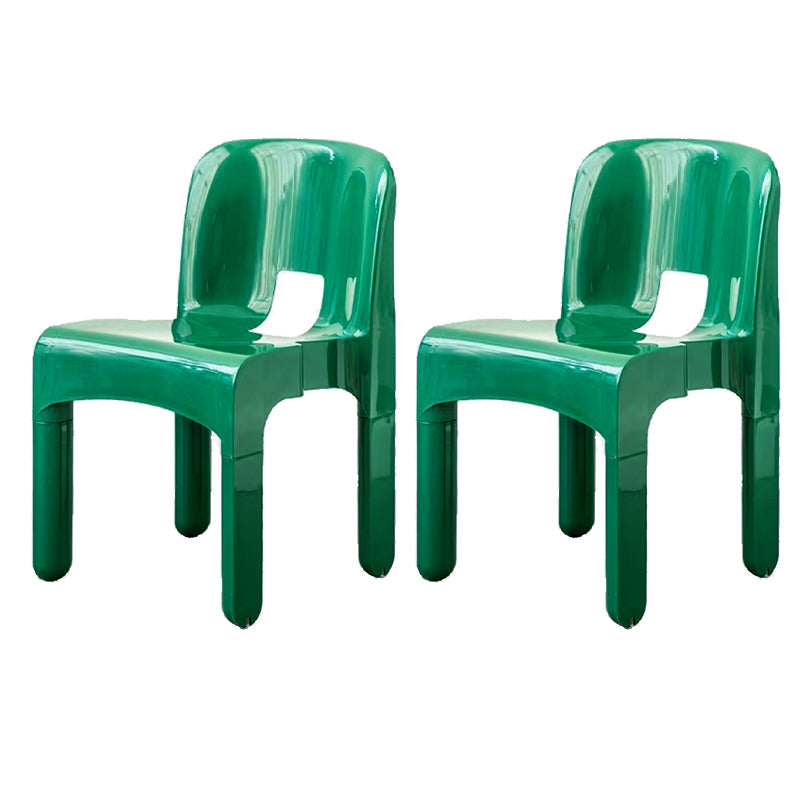 Plastic eetkamerstoelen Noordse stijl Open achterste eetkamerstoel voor eetkamer