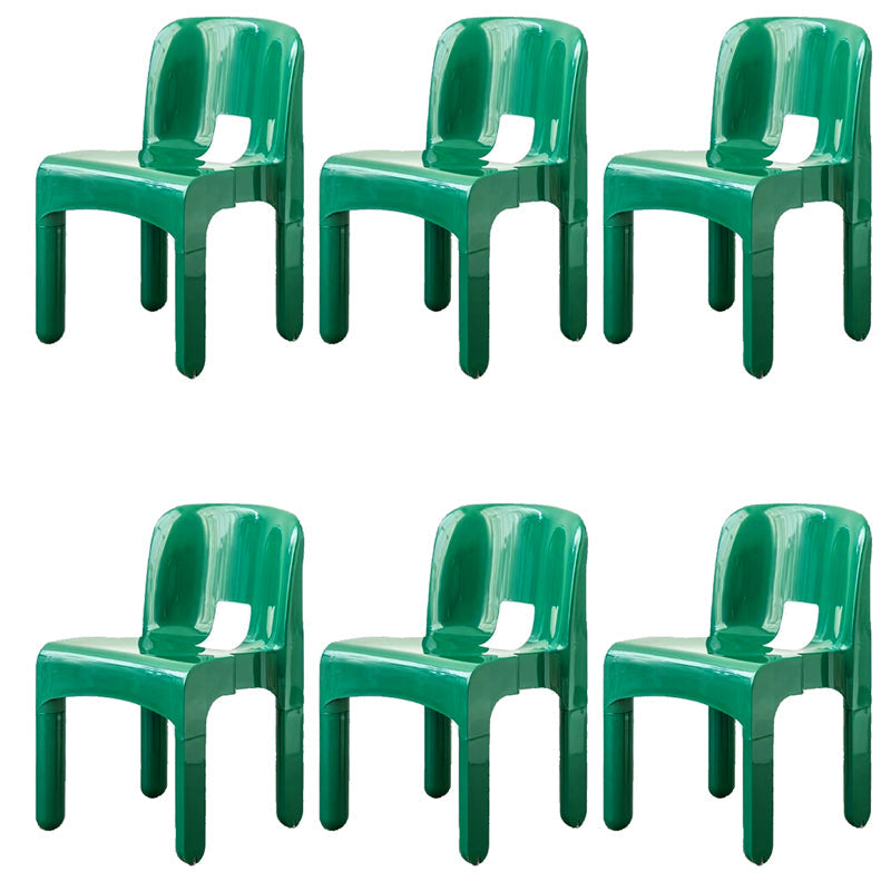 Plastic eetkamerstoelen Noordse stijl Open achterste eetkamerstoel voor eetkamer