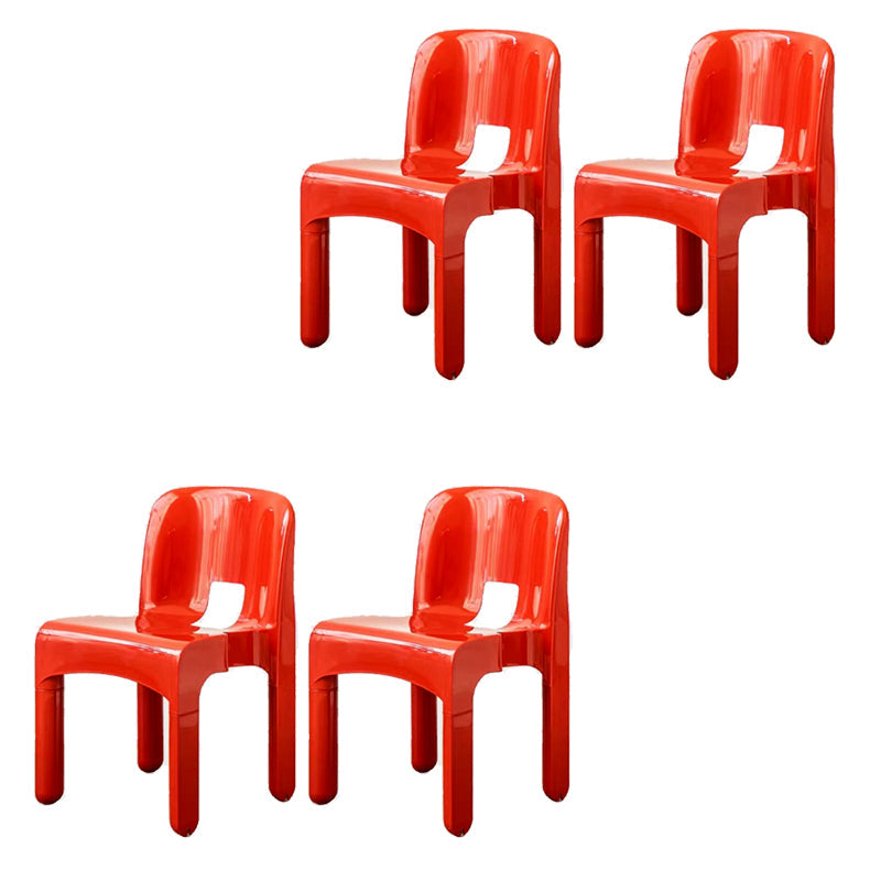 Plastic eetkamerstoelen Noordse stijl Open achterste eetkamerstoel voor eetkamer