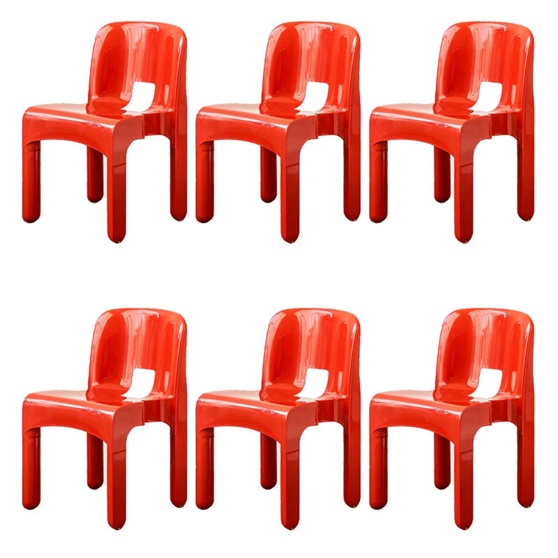 Plastic eetkamerstoelen Noordse stijl Open achterste eetkamerstoel voor eetkamer